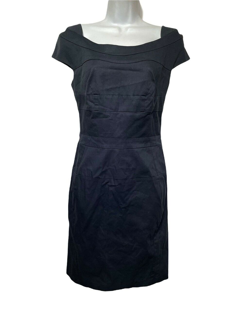z spoke zac posen navy blue off the shoulder Zip Back dress Size 2
